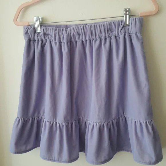 🌙J.CREW Peplum Velvet Lavender Skirt. - Picture 5 of 11